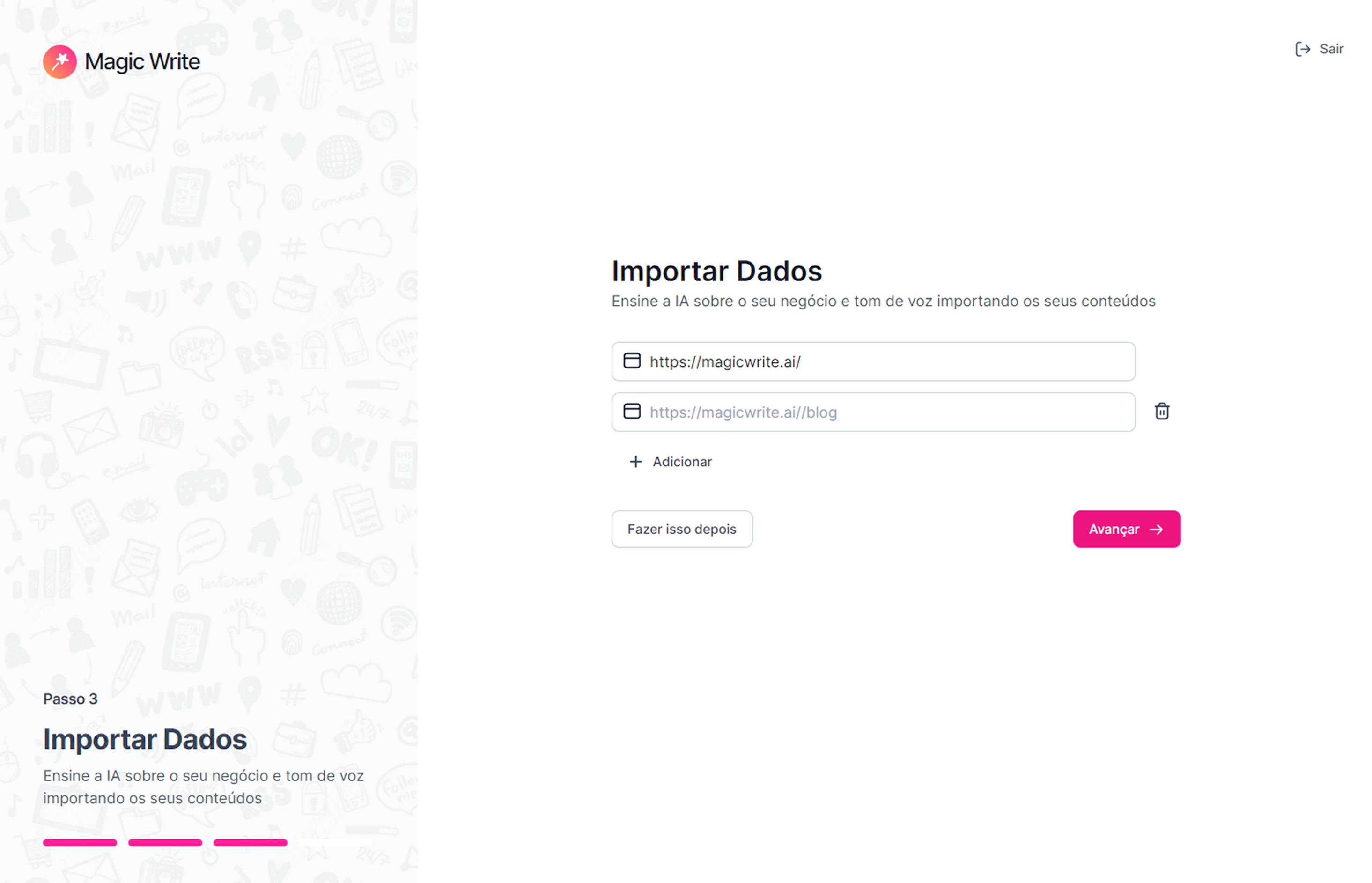 Importing business references during onboarding.